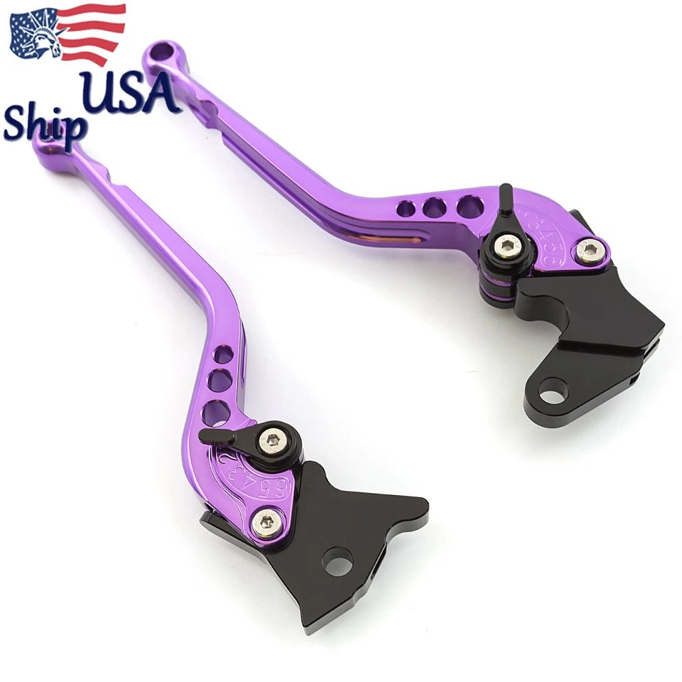 Par de palancas de embrague de freno largas ajustables CNC para Honda CB400F CB400R 2013 2014-2015 Foto 2 de 4