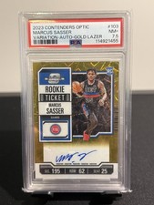 2023-24 Panini Contenders Optic Marcus Sasser Rookie Ticket Auto Gold Lazar /2