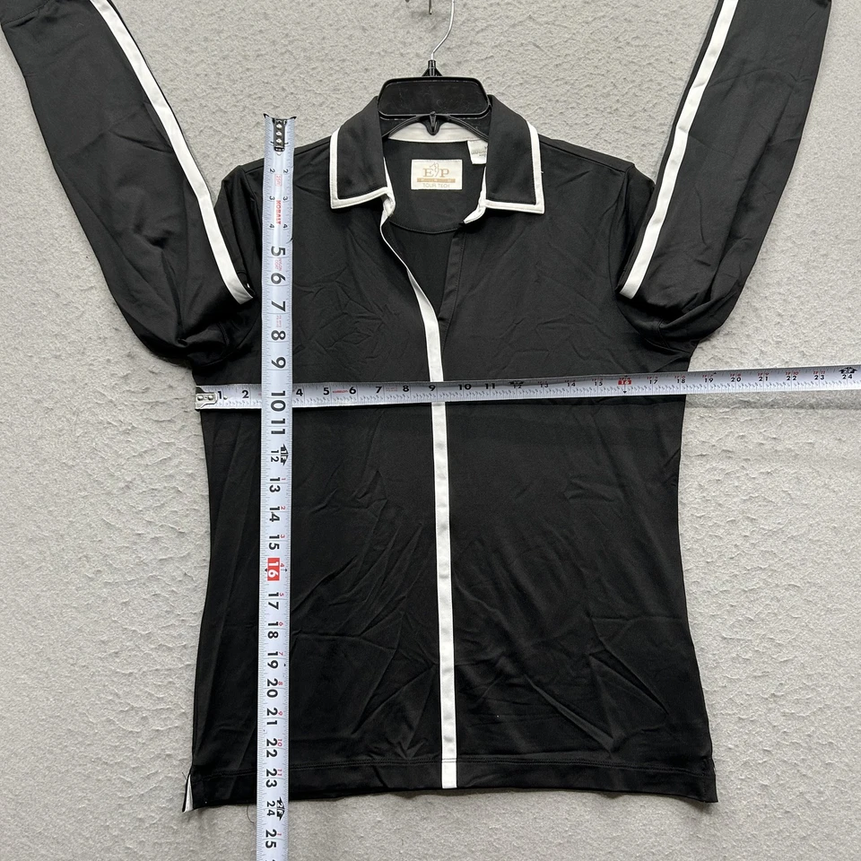 E/P Pro Women's Size Medium Black Long Sleeve Activewear Top Tour Tech - Image 4 of 4