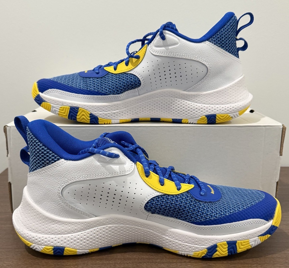 Under Armour Curry 3Z 24 Blue/White Basketball Shoes Men's Size 12