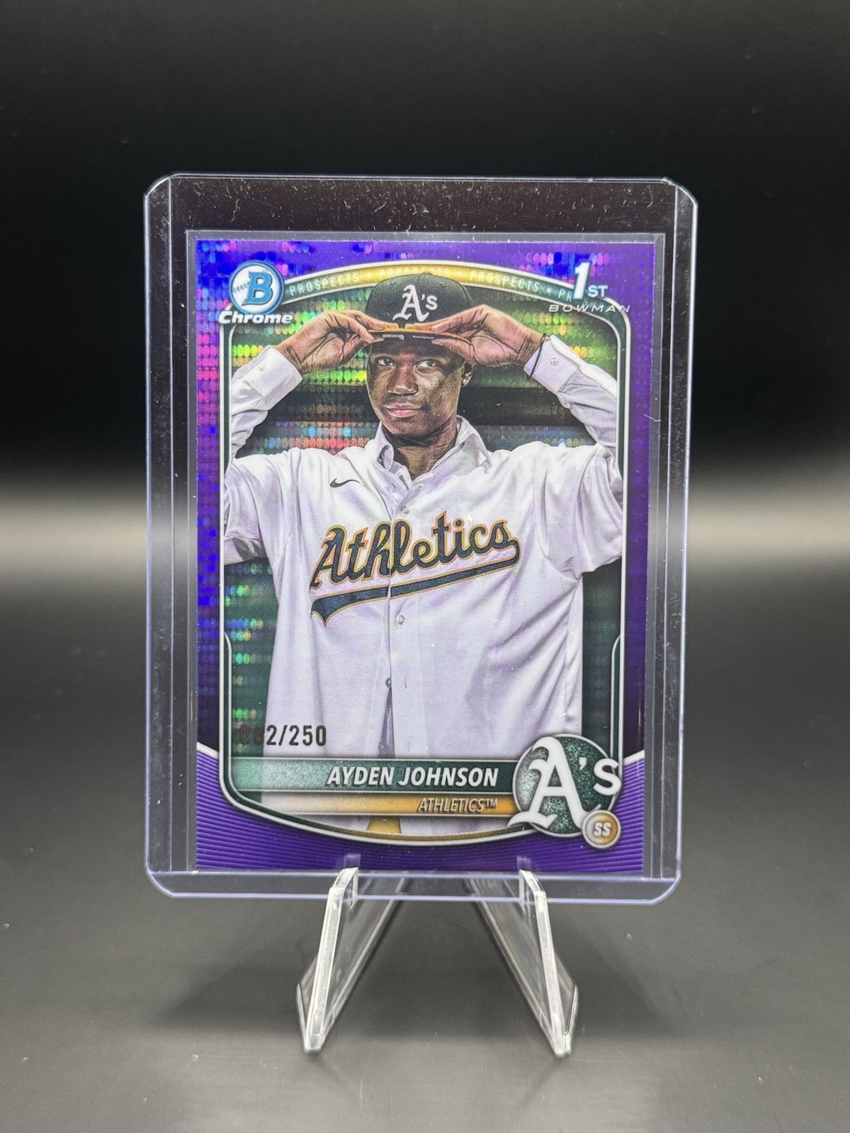 2025 Bowman Chrome Ayden Johnson #BCP-197 Purple Pulsar Refractor /250
