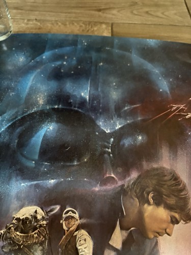 STAR WARS 1980 EMPIRE STRIKES BACK VTG Poster GWTW Han Solo Leia RARE - Picture 5 of 5