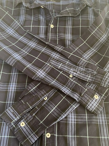 Just Jeans Long Sleeve Plaid Navy Size M - Long Sleeve Soft Wash -Free Postage - Bild 6 von 10