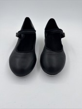 Capezio 3800 Mary Jane Tap Shoes Womens 8.5 Black Leather Tele Tone Taps Dance