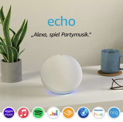 Amazon Echo Dot 4. Generation Smart Home Lautsprecher Weiß AUX NEU&OVP 