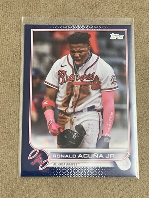 Ronald Acuna Jr (Braves) 2022 Topps Series 1 Blue Border Parallel SP | eBay