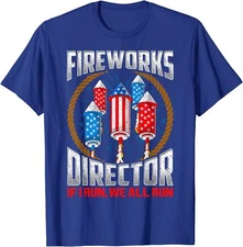 Firework Director Technician I Run You Run USA Unisex T-Shirt