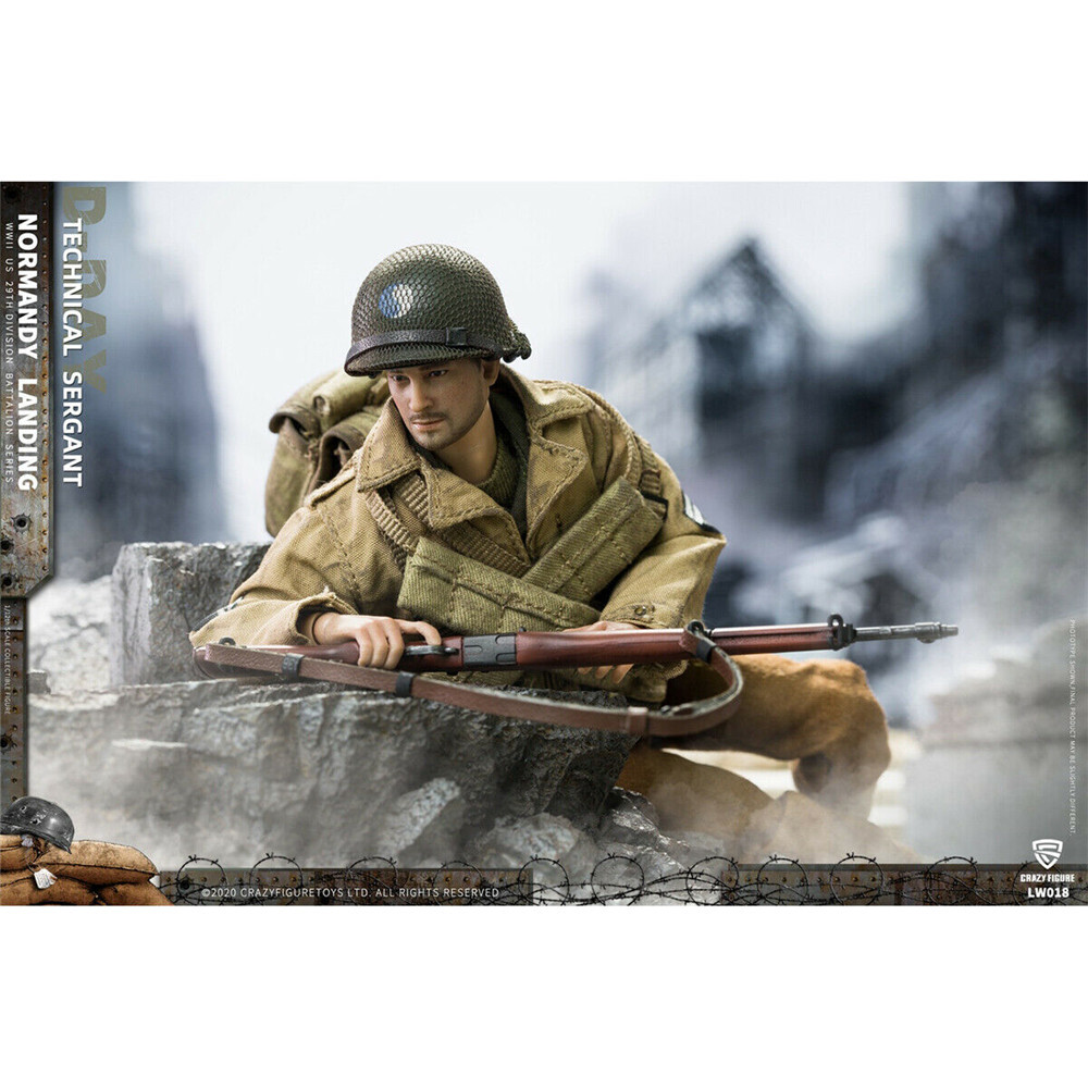 その他 Crazy Figure TECHNICAL SERGANT NORMANDY CrazyFigure 1:12 LW018 WWII US Rangers Normandy Landing