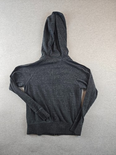 Vtg Nike Essentials Just Do It Girls Large Hoodie Full Zip Youth Gray Swoosh - Picture 2 of 9