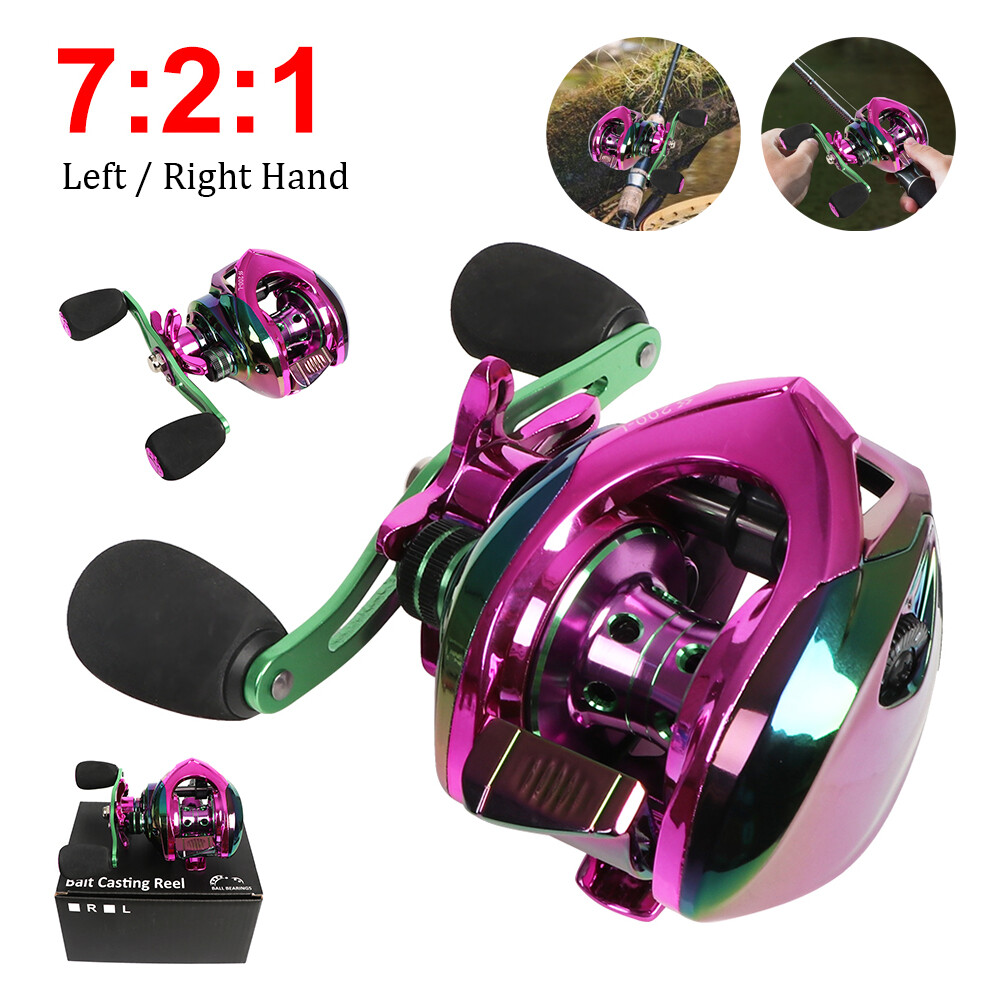 7.2:1 Lightweight Fishing Baitcasting Reel Max Drag 10KG Gear Ratio Fishing  Reel | eBay