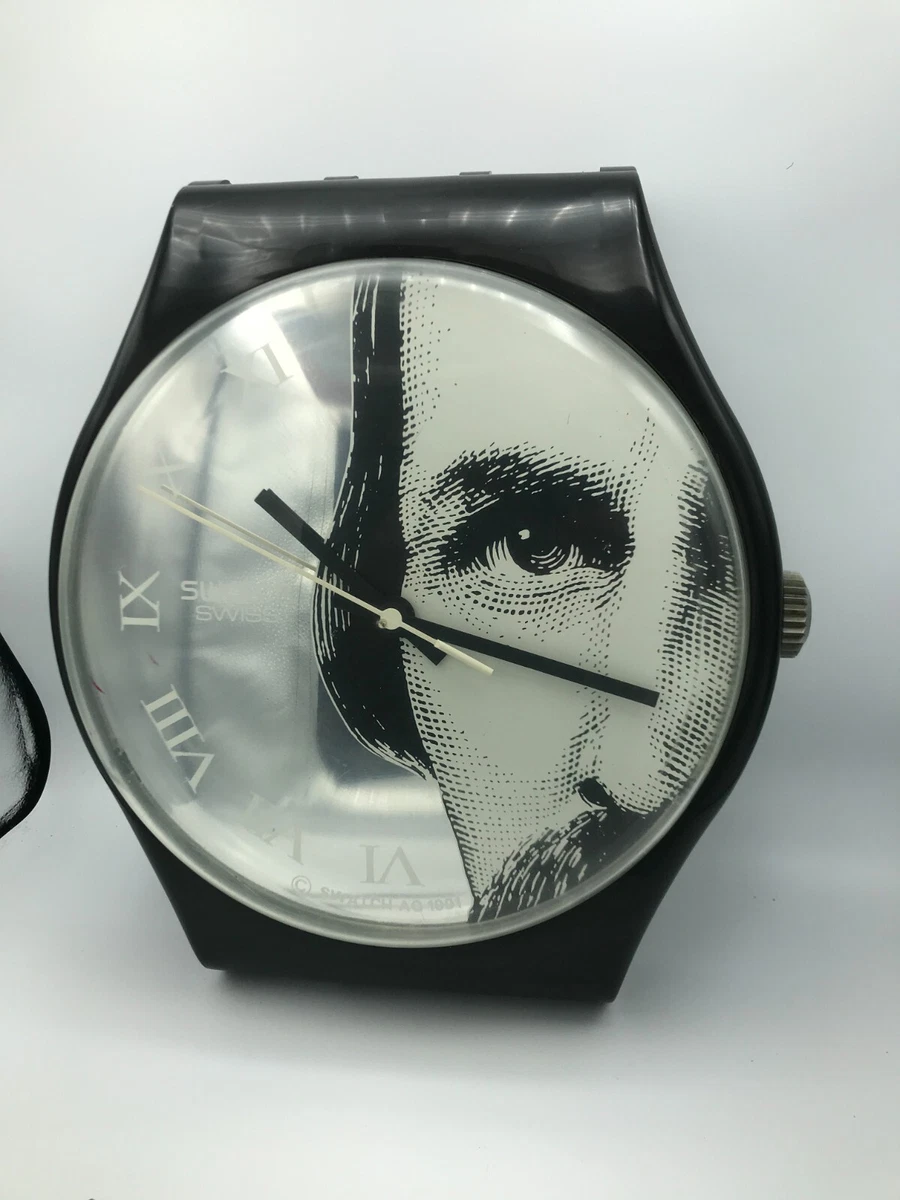 Wall Clock SWATCH Maxi GLANCE MGB149 1991 Full Working GIANT