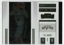2017-18 Panini Contenders Pau Gasol Hall Of Fame Contenders