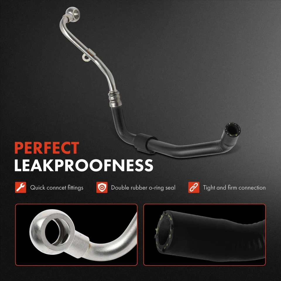 Tubo de línea de refrigerante turbocompresor de retorno para Audi A4 A4 Quattro 2005-2009 L4 2,0 L Foto 3 de 4