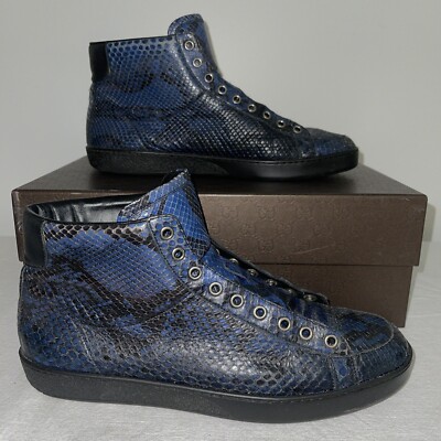 Men's Gucci Snakeskin High Top Sneakers 9.5 | eBay