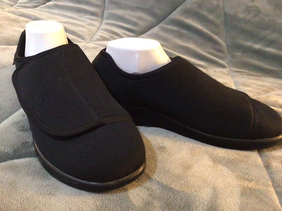 Propet Mens Black Cush N Foot M0202 Round Toe Casual Slip-on Slipper 11M Shoes - Image 4 of 4