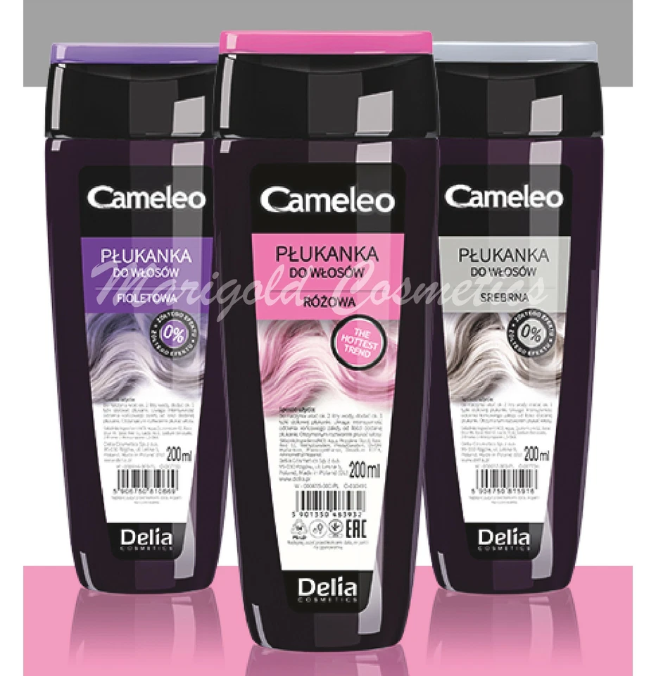 3 x Delia Cameleo SILVER PINK PURPLE Hair Toner Rinse WASH-OUT Blonde Grey 200ml