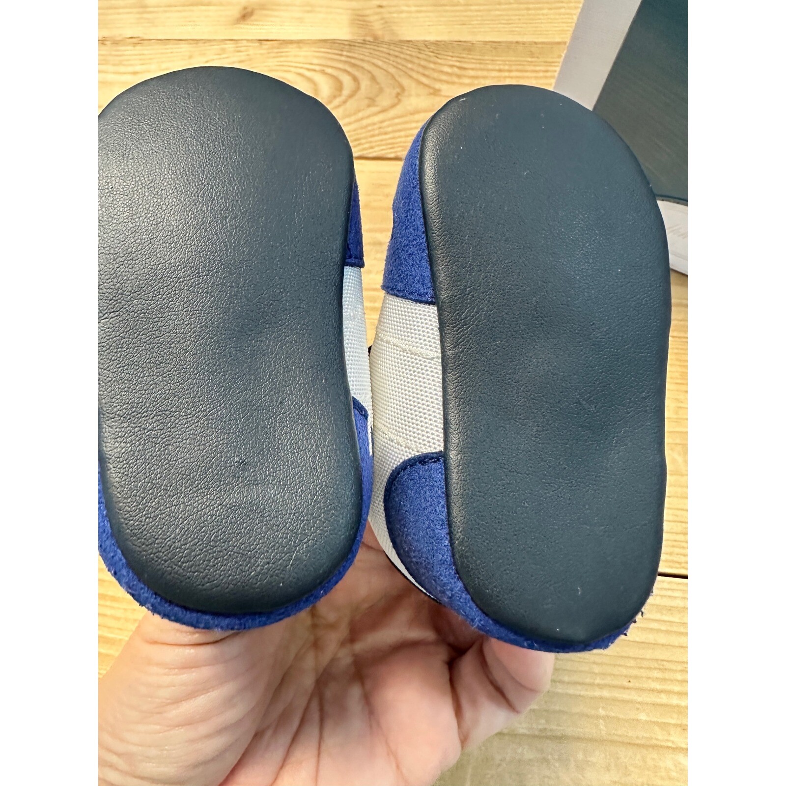 PONY Ralph Lauren Sneakers Bambino Scarpe Culla Blu Royal Bianco Polo Logo Tg 