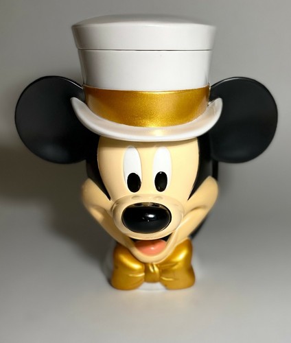 Mickey Mouse Cup Gold Top Hat with Lid 