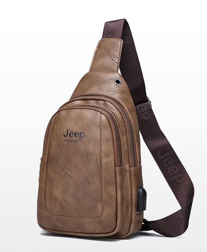 Borsello Uomo Jeep Buluo Tracolla Borsa elegante Vintage zainetto USB zip |  eBay