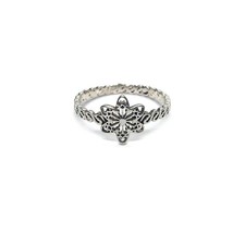 Handmade Sterling Silver Filigree Ring Flower Genuine Solid Stamped 925