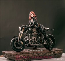1/4  FE STUDIOS Female Agents Scarlett Johansson Resin Figure with Motorcycle 