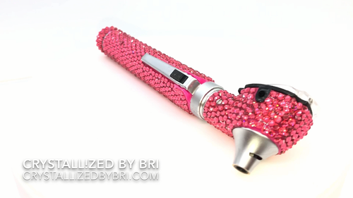 Bling Otoscope AUSTRIAN CRYSTALS Ear Light Custom Bedazzled Medical ENT Exam - Video 1 of 1