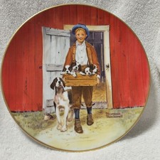 Rare Norman Rockwell Museum Plate PUPPY LOVE 1981 Classic Collection No. 9303