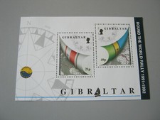 GIBRALTAR  1992  ROUND THE WORLD YACHT RALLY  MIN. SHEET  SG MS681   MNH