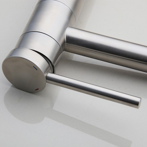 Bathroom Vessel Basin Sink Chrome/Brushed Nickel Spout Taps Mixer Swivel Faucet - Picture 30 of 32