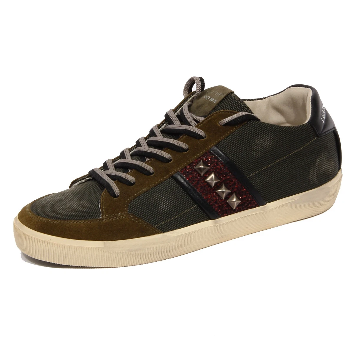 Leather store crown uomo