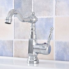 Polished Chrome Brass Single Handle Kitchen Faucet Sink Basin Mixer Tap 2sf635