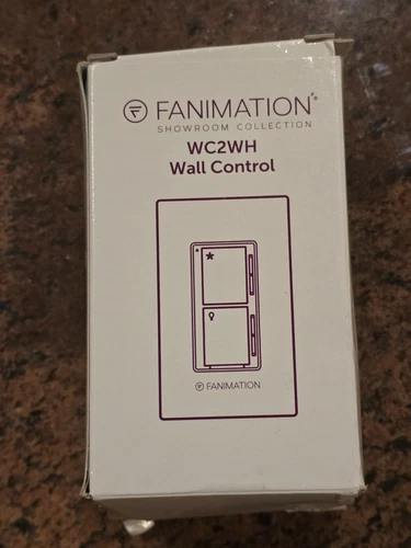 Fanimation Fans WC2WH 3 Speed Fan and Dimming Light Wall Control in White - Picture 1 of 4