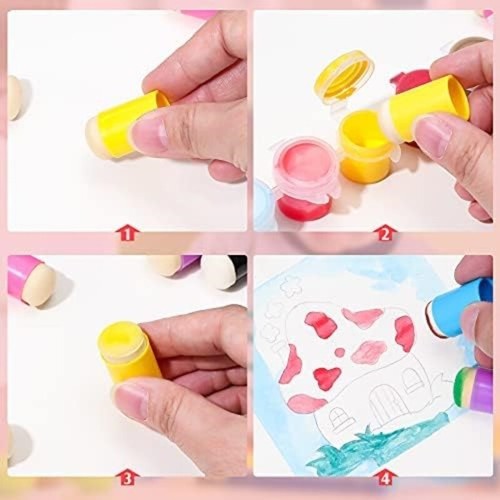 1-40pcs Finger Sponge Daubers for Face Paint Painting Chalk Ink Card Making Draw - Picture 11 of 30