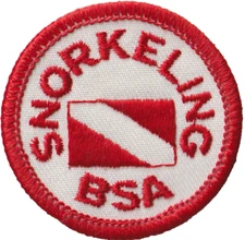 Snorkeling BSA Activity Patch Red Bdr (AR2891)