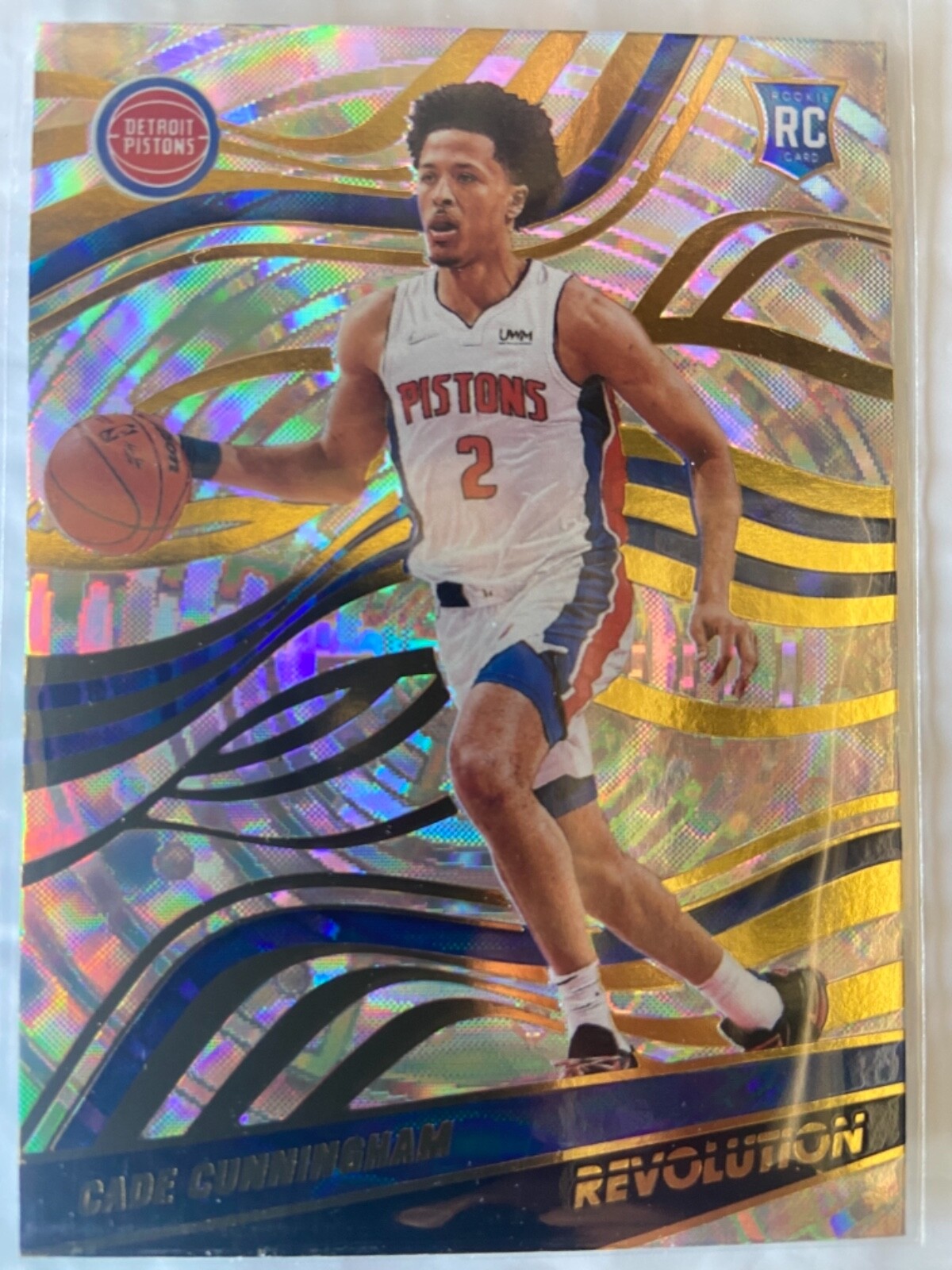 2021-22 Revolution Cade Cunningham SP Fractal Rookie Card #120 Pistons RC