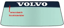 FITS VOLVO VEHICLES WINDSHIELD BANNER GRAPHIC DECAL - WITH APPLICATION TOOL