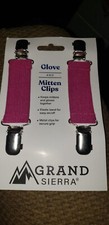 New Grand Sierra Glove  Mitten Metal  Elastic Clips - Dark Pink