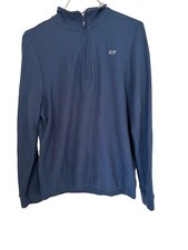 Vineyard Vines 1/4 Zip Whale Navy Blue Lightweight Pullover  Large 16  EUC