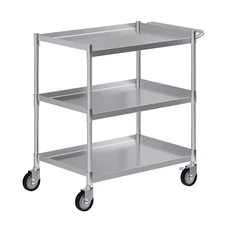 3 Shelf Stainless Steel Tubular Cart. 18 in. x 28 in. x 33 in.