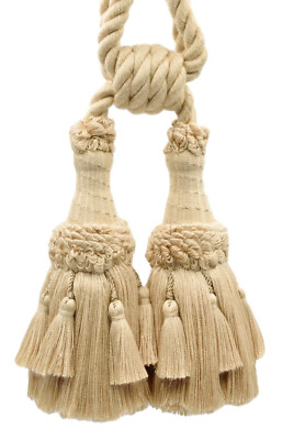 DÉCOPRO Quasten-Bandhalter Style# TBEMP62 Farbe# C03 Hellgold Beige [Set à 4]