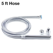 5 Ft Hose Metal Shower Enema Set with 3 Nozzles for Colon Cleansing