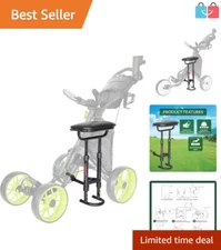 Lightweight Black/Green Golf Cart Seat - Easy Install for CaddyCruiser ONE