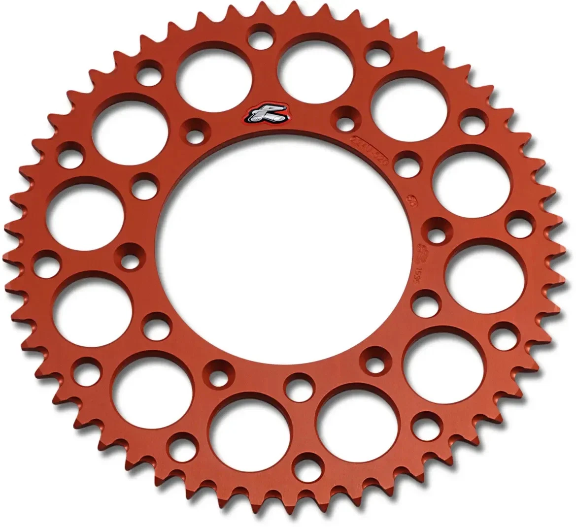 RENTHAL Rear Sprocket - Aluminum - 53 Tooth - Orange - Fits Gas