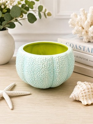 Kate Williams Global Design Connections Sea Urchin Textured Ceramic Bowl 5  Aqua