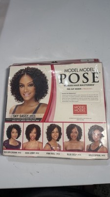 Model Model Curly Hair Weave Human Hair Mastermix 1B Shade Sew-In 3pcs