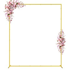 Wokceer Wedding Arch Backdrop Stand Square 7.2 x 6 FT Wedding Arches for Cere...