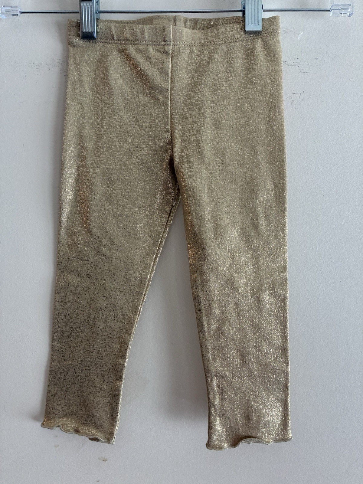 Garanimals Baby Girls Gold Foil Soft Cotton Blend Full Length Leggings Gold 18M