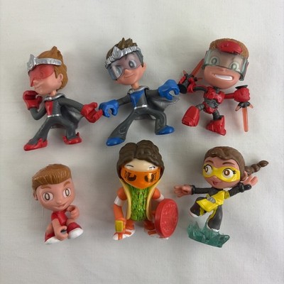 Small Lot Of 6 Ninja Kidz TV Figure Toys