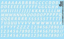 Gofer-Racing 5/8'' White Letter & Numbers - Random Decal Kit - #11075