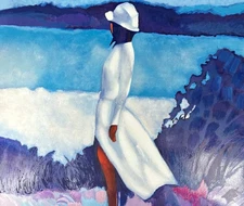 Nicola Simbari White Dress Signed Numbered LE Serigraph on Paper w COA Seaside
